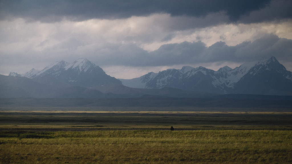 sunset in ak sai valley kyrgyzstan horse trek
