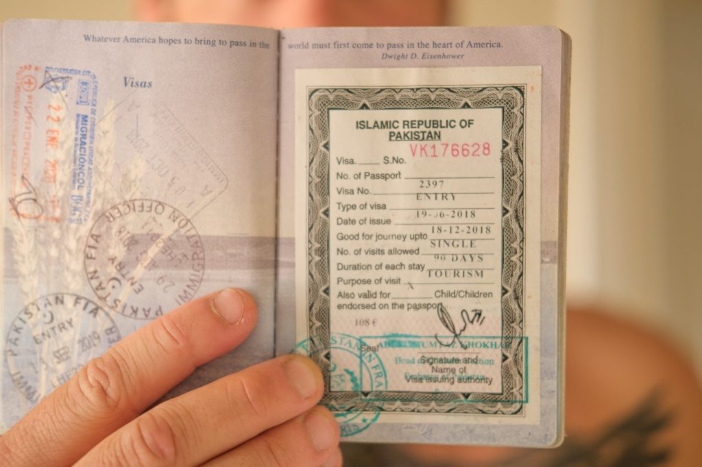 an old pakistani visa