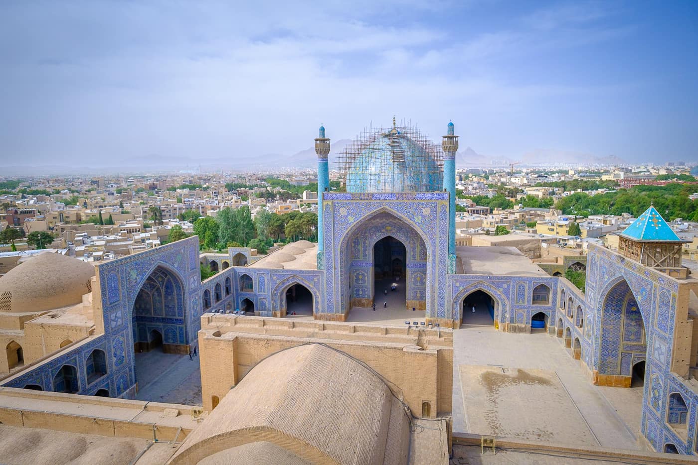 isfahan mosque arial view