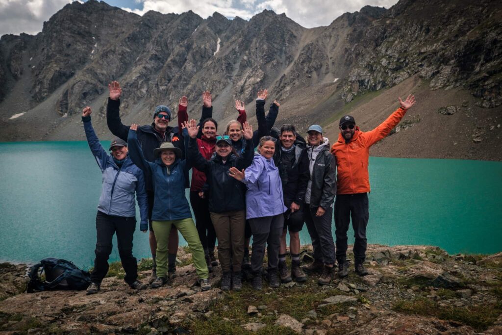 Trekkers in Kyrgyzstan