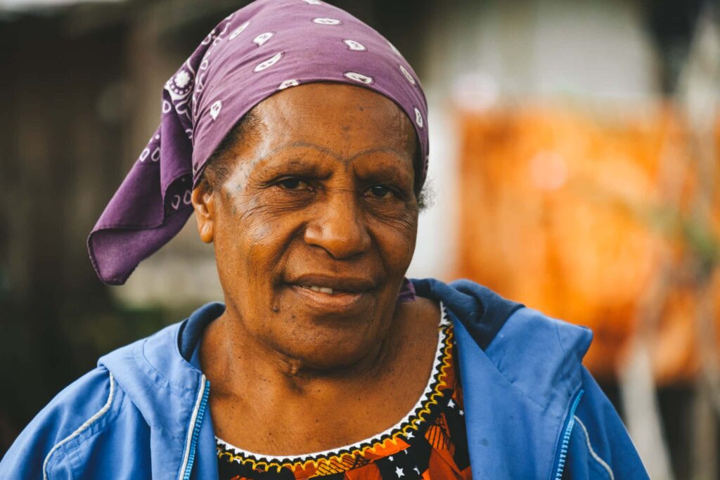 Portrait photo of a woman in Papua New Guinea