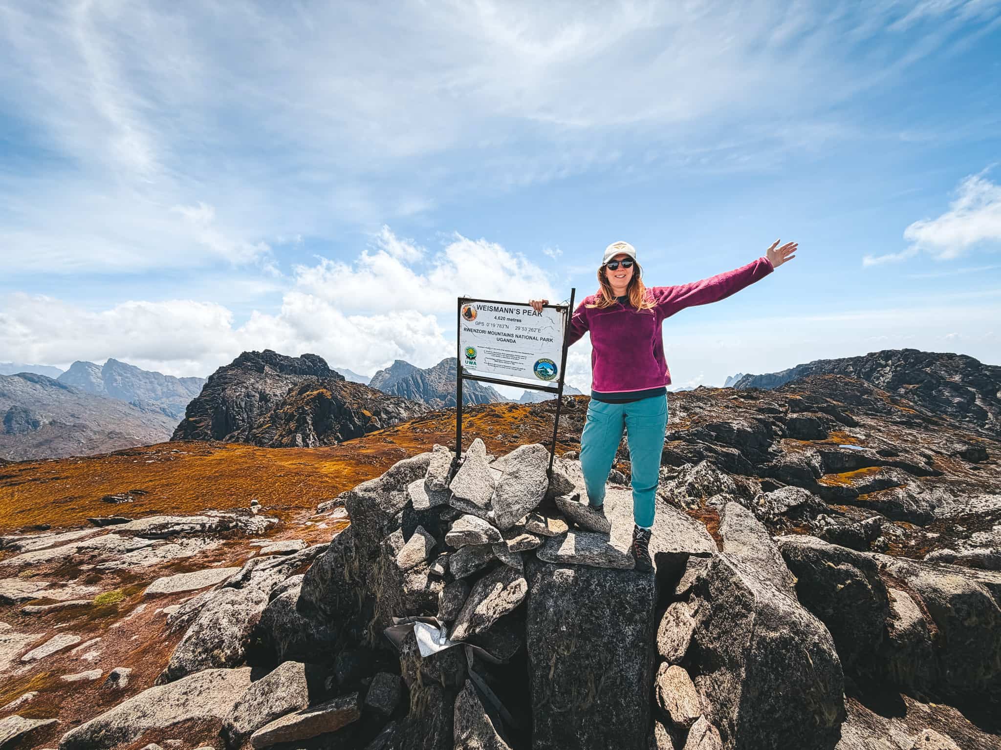 Trekker in the Rwenzori Mountains