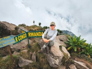 Trekker in Uganda