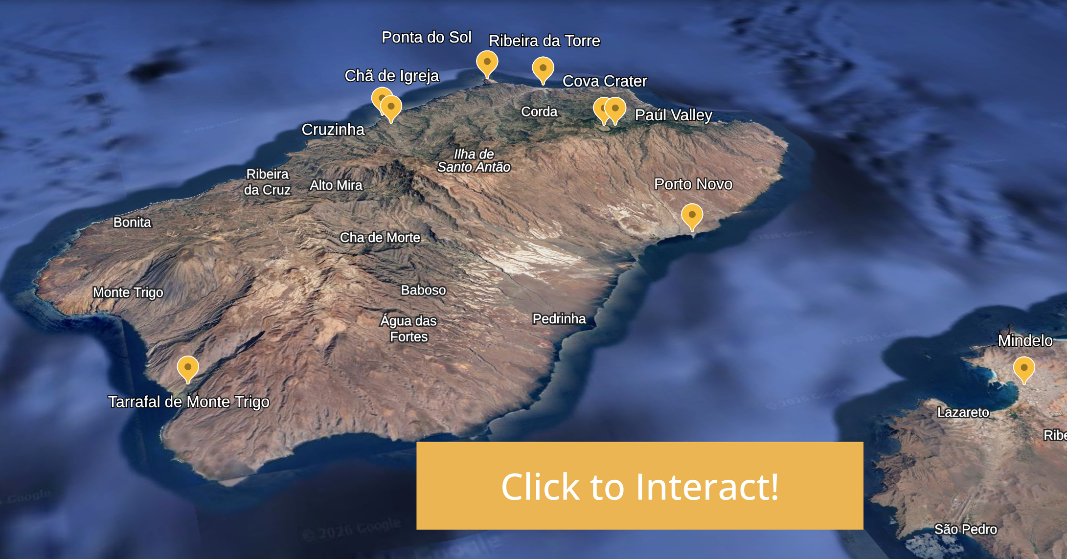 map of cape verde hiking tour
